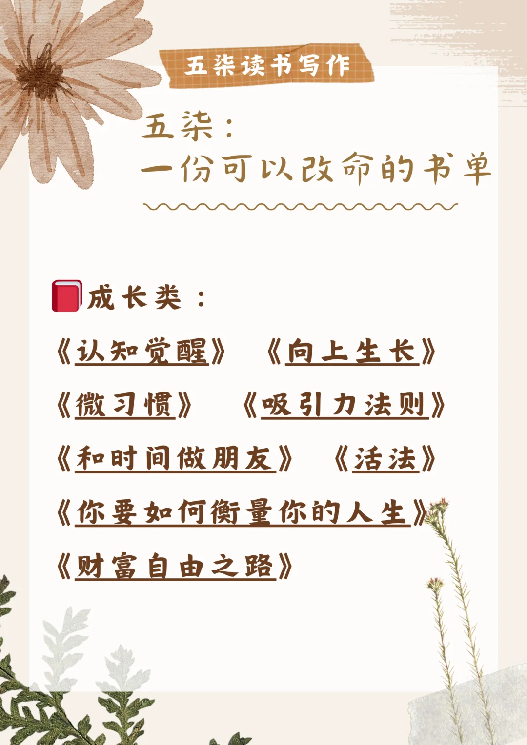 一份可以改名的书单