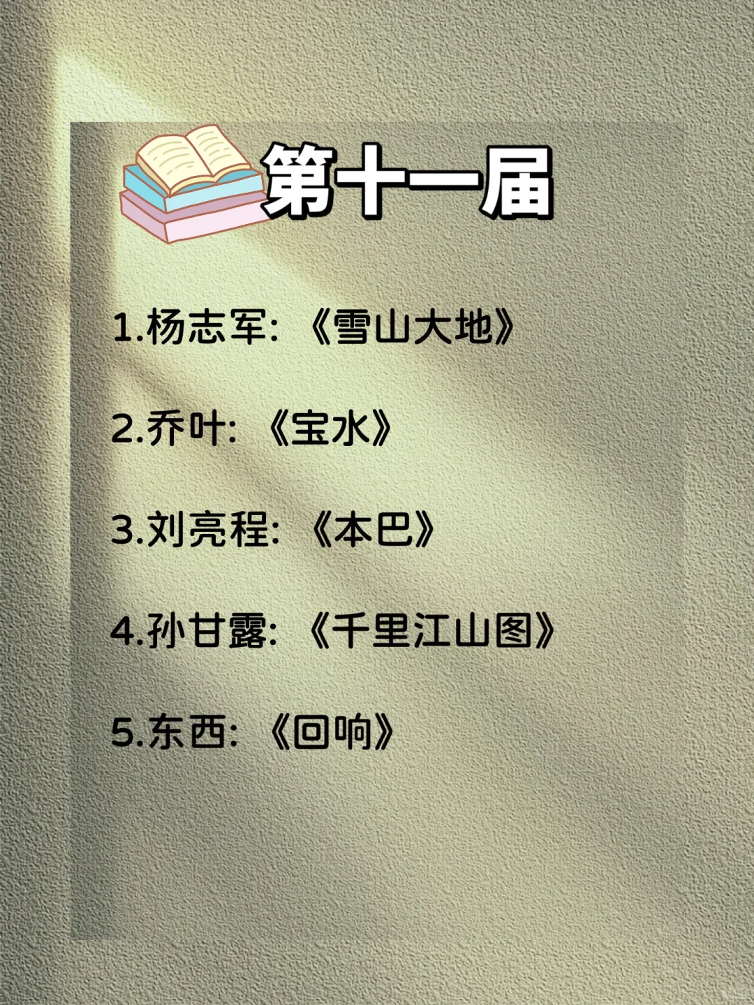 矛盾文学奖🏆1-11届最全书单合集，24年必读