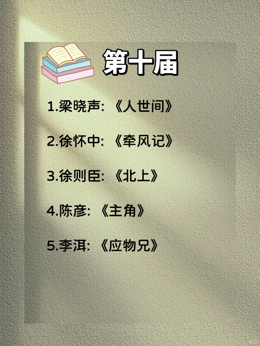 矛盾文学奖🏆1-11届最全书单合集，24年必读
