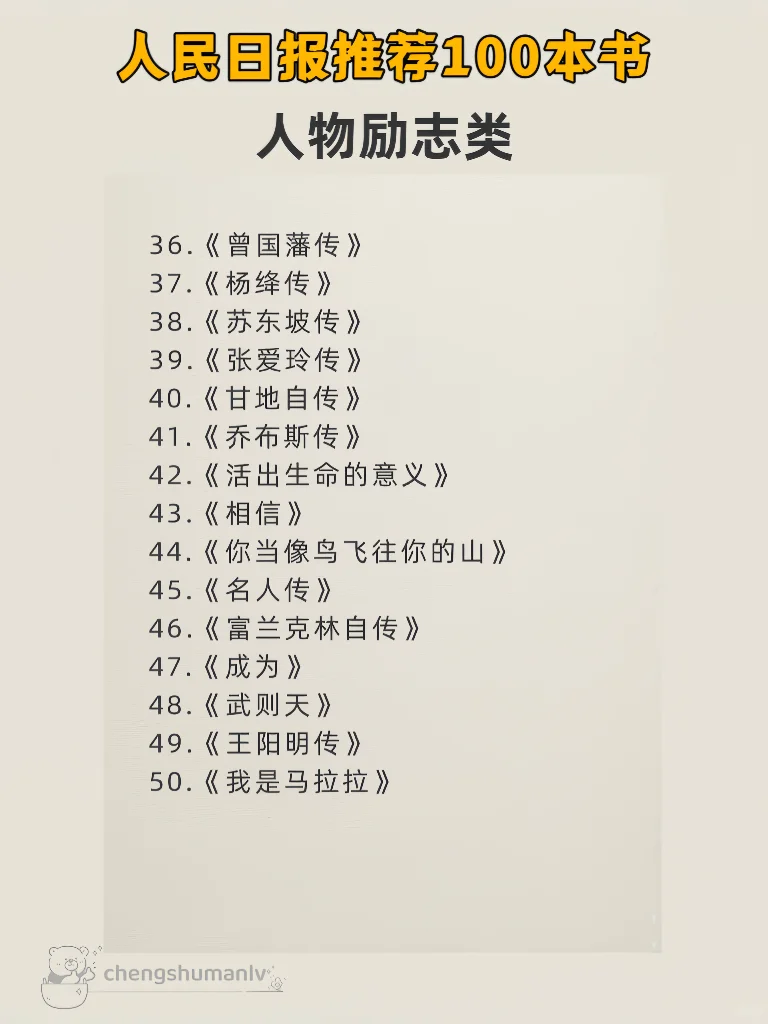 拯救书荒丨人民日报推荐，100本高质量书单
