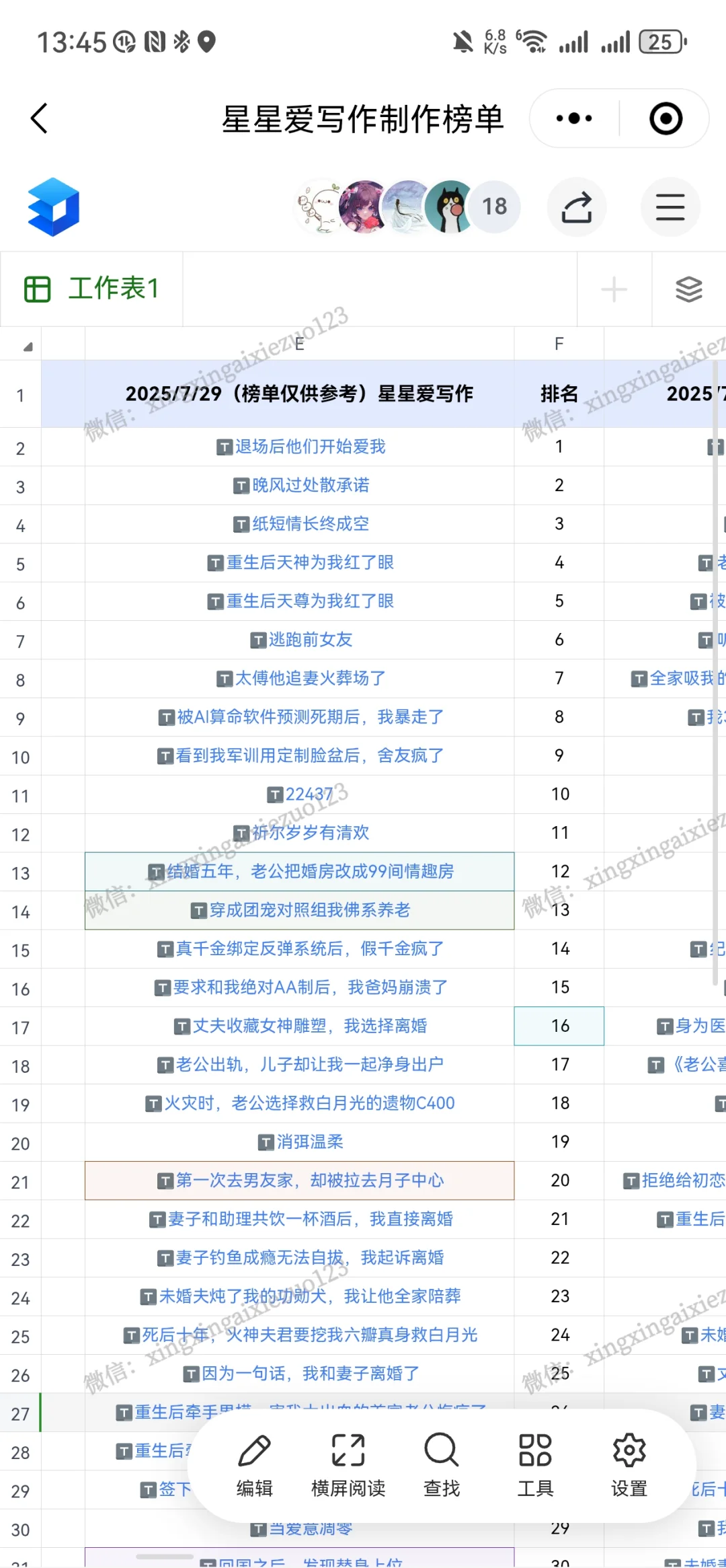 爆款短篇小说每天更新啦！
