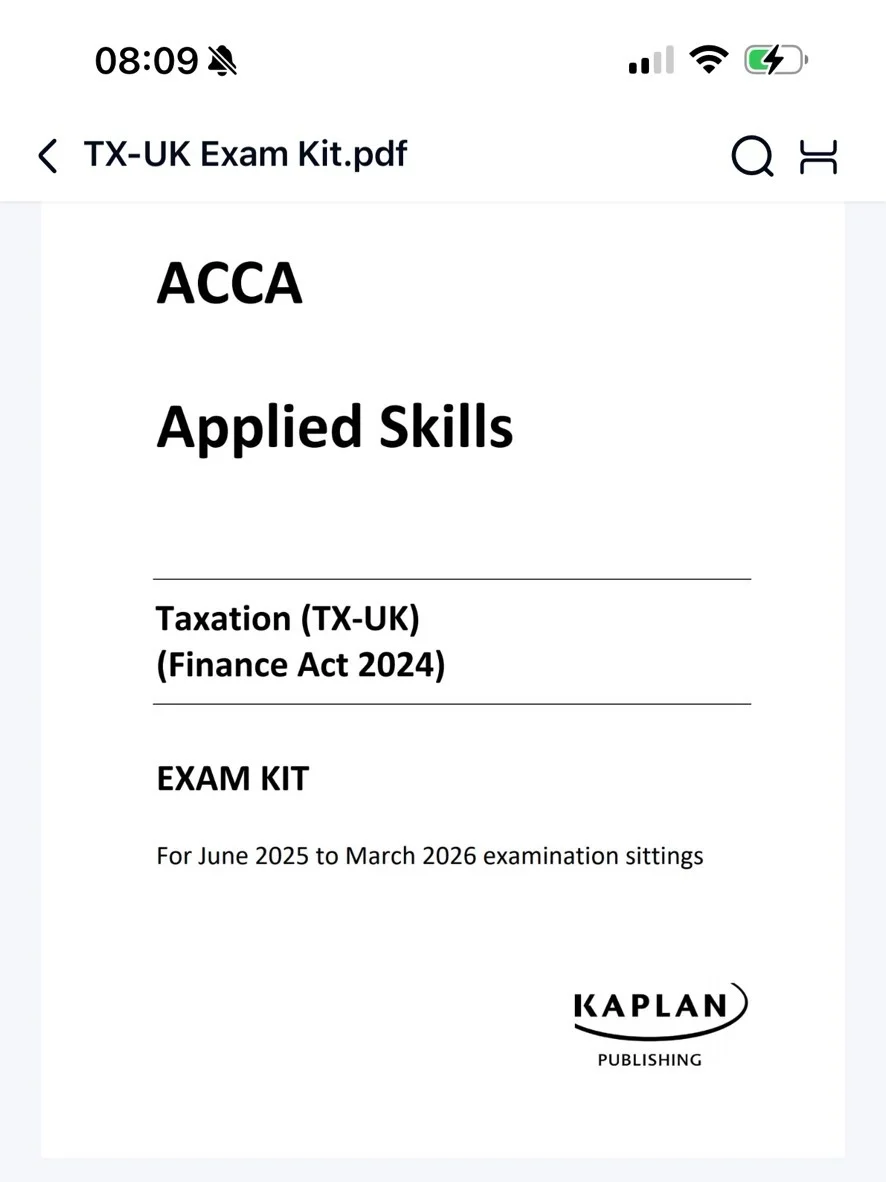 2025-2026新版FM kaplan ACCA电子书pdf