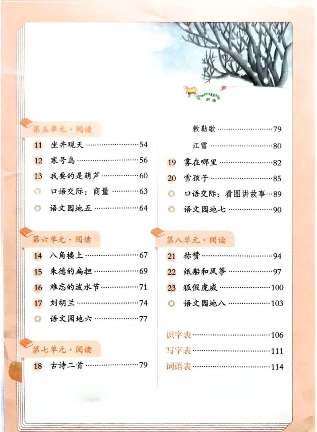 人教版/部编小学语文课本1-6年级