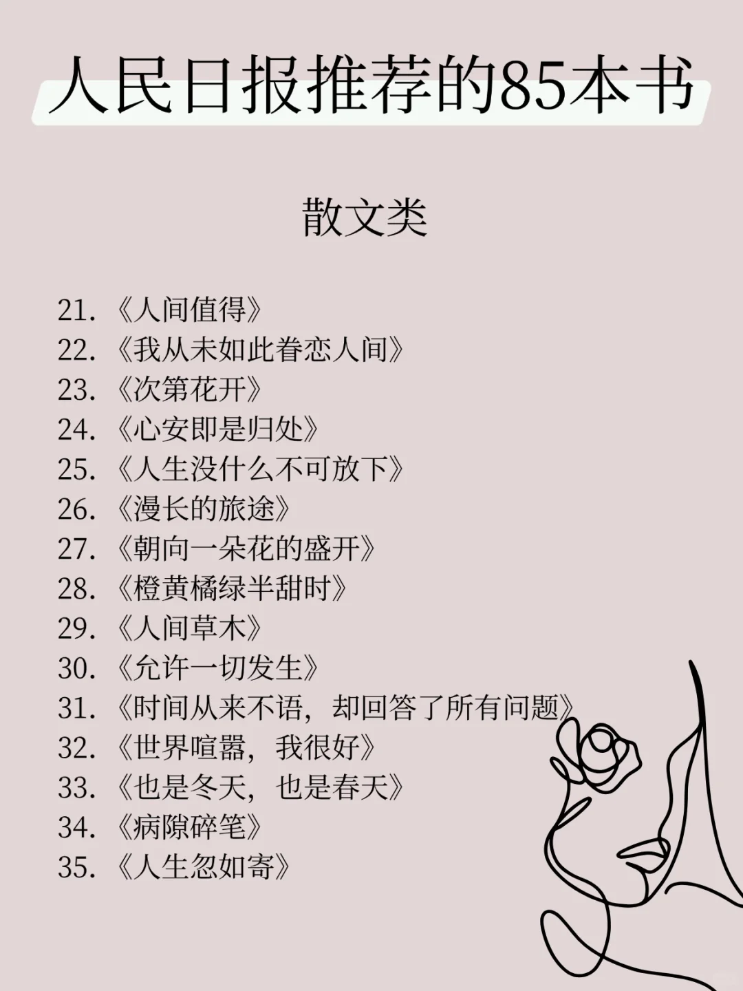 人民日报推荐的85本书