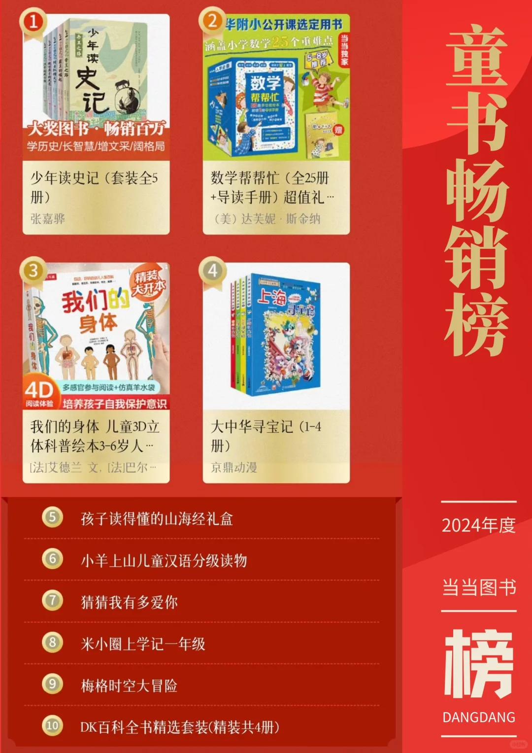 赠书🍀|当当好书榜·年终榜发布！