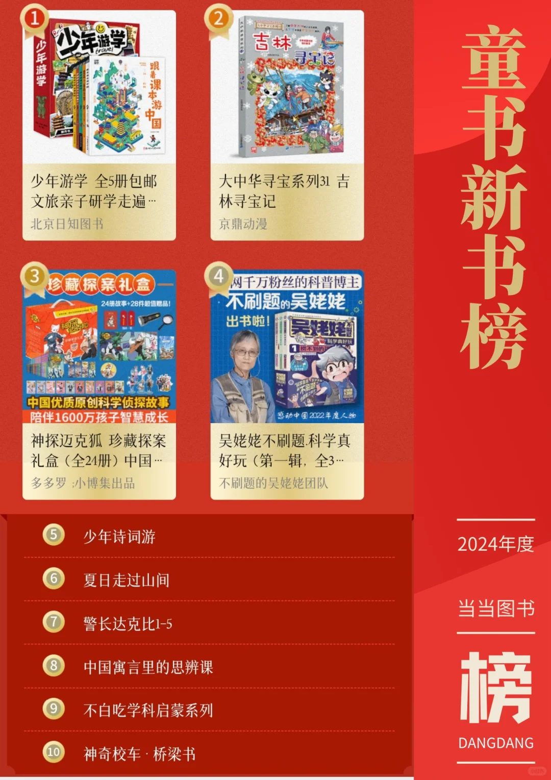 赠书🍀|当当好书榜·年终榜发布！