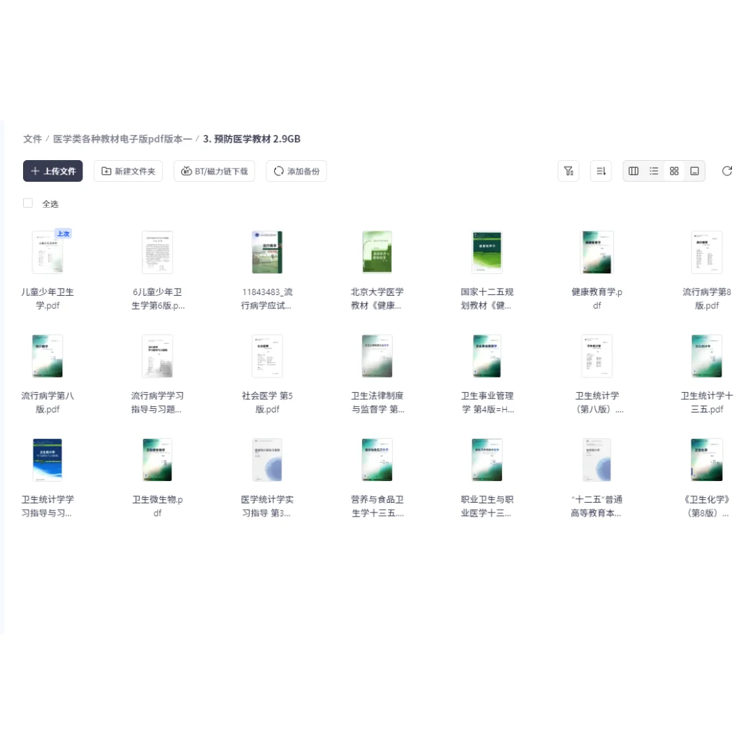 预防医学教材书籍电子版PDF书籍课本教材图
