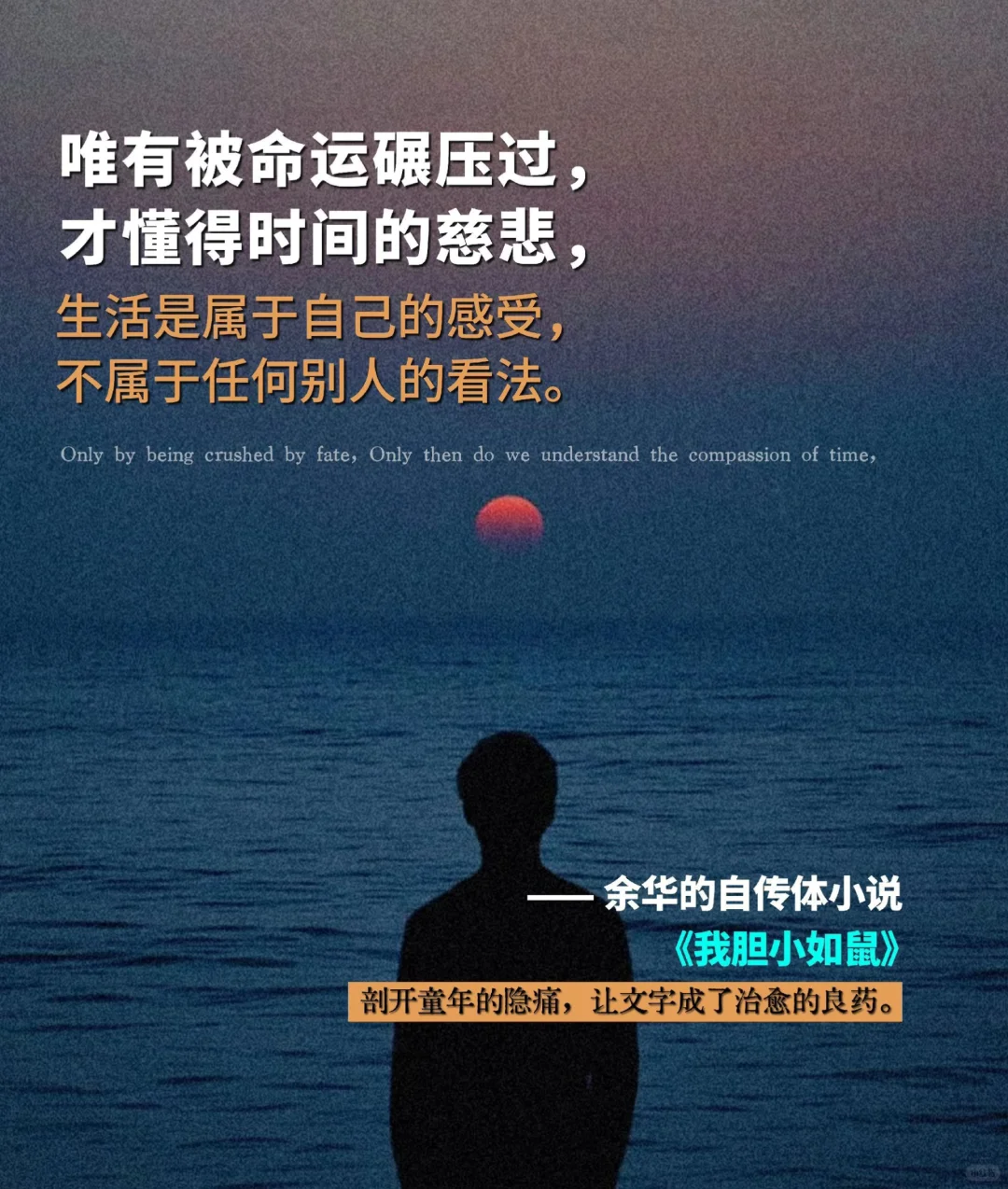悟了！余华写给孤独者的治愈之书😭。余华新书