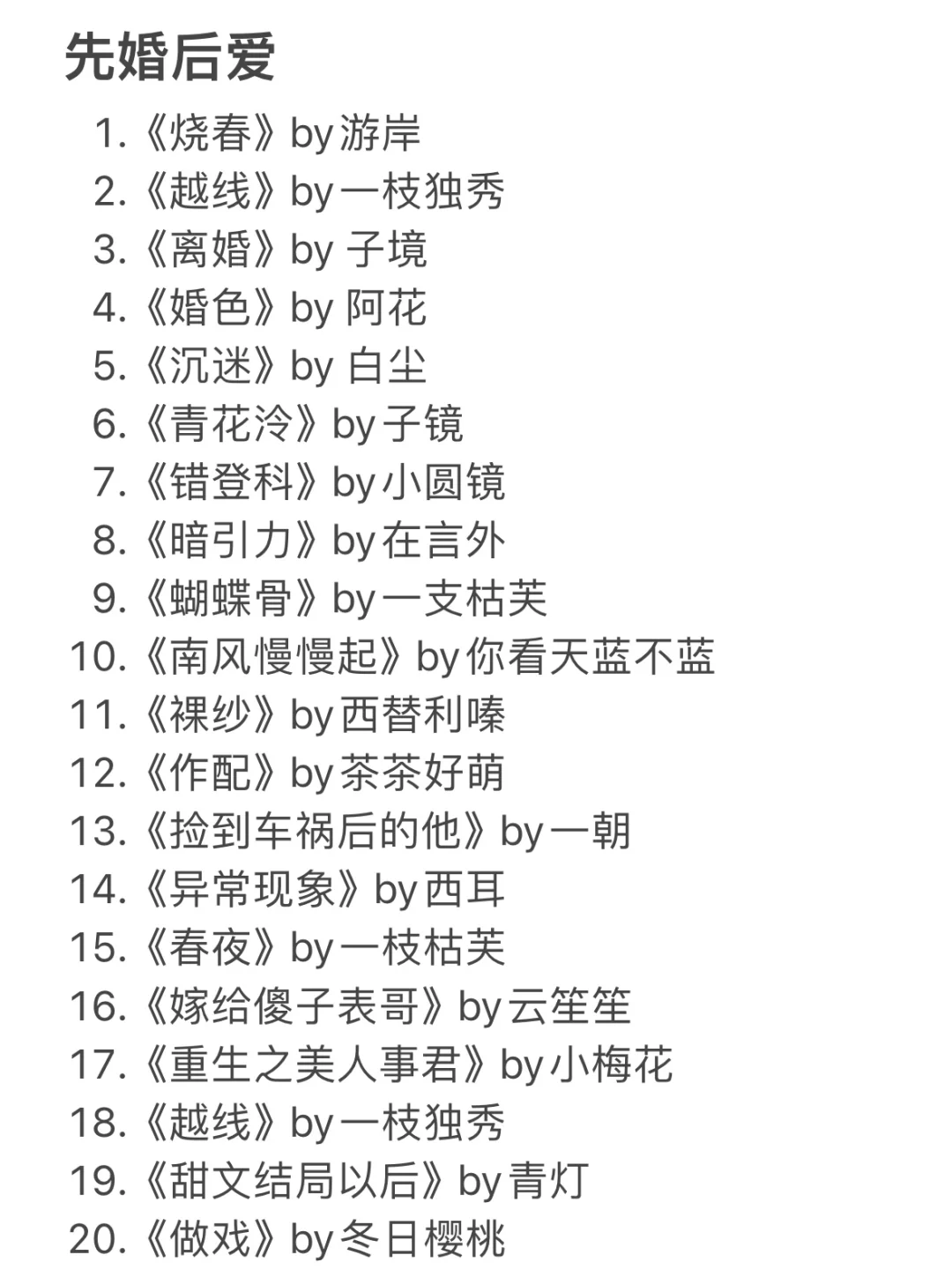 各大小说类型推荐❗️超好看❗️
