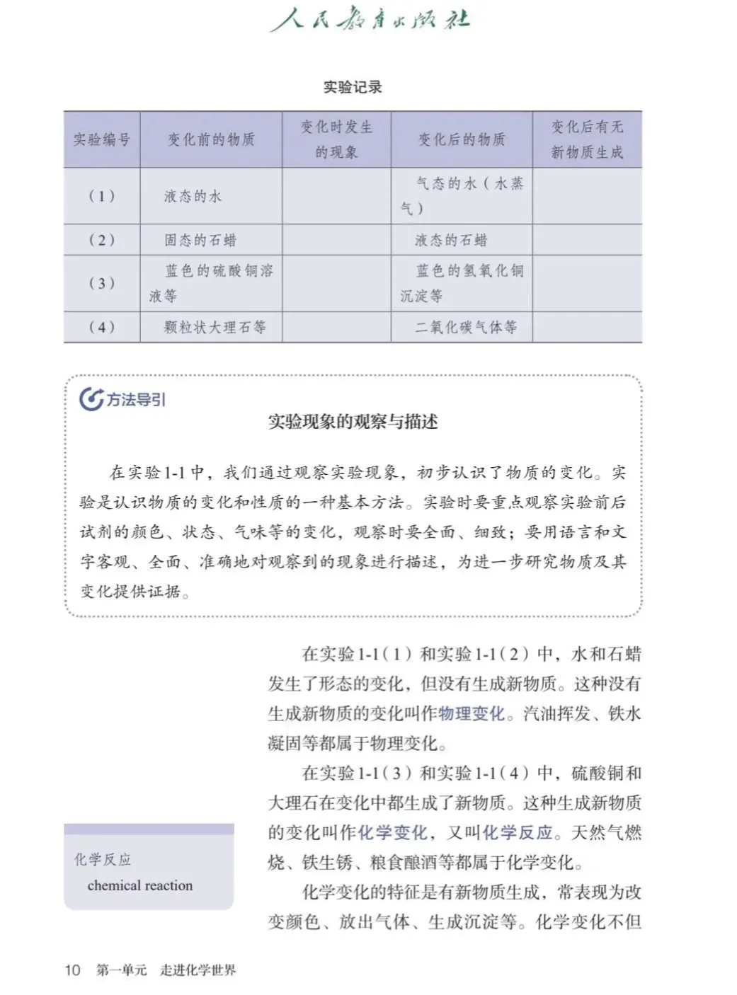 人教版最新，初中化学电子课本，免费分享