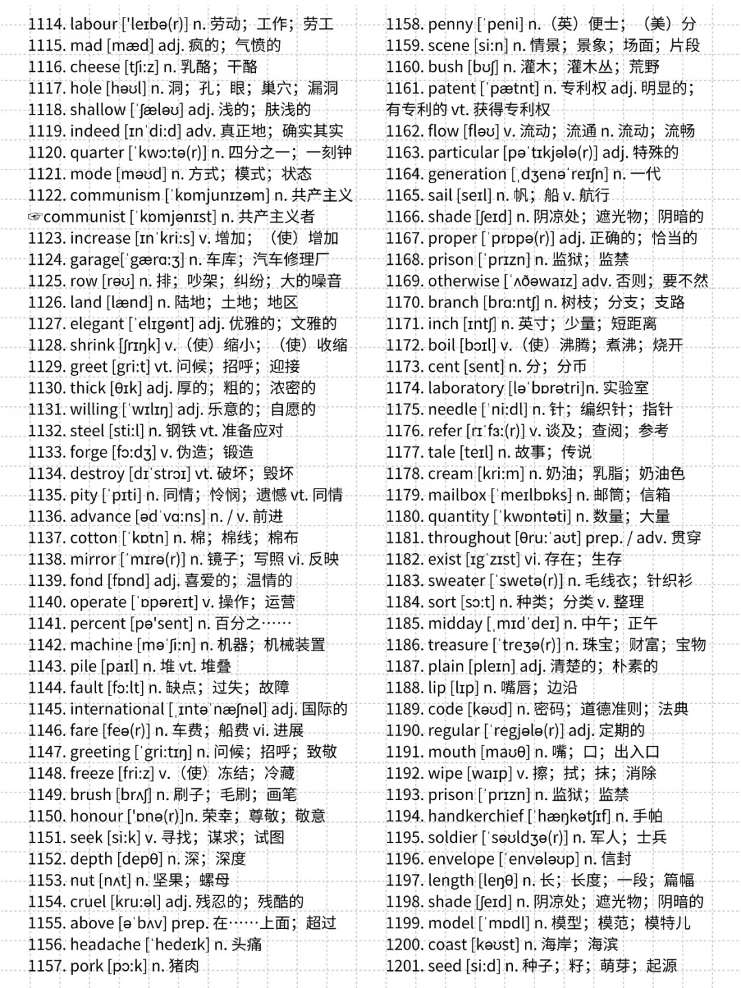准大一进💥 | 四六级核心1500词【完整版】
