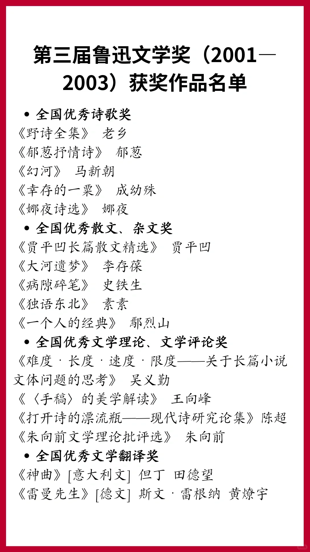 20部+‼️一定要收藏的中国现代文学巅峰作品
