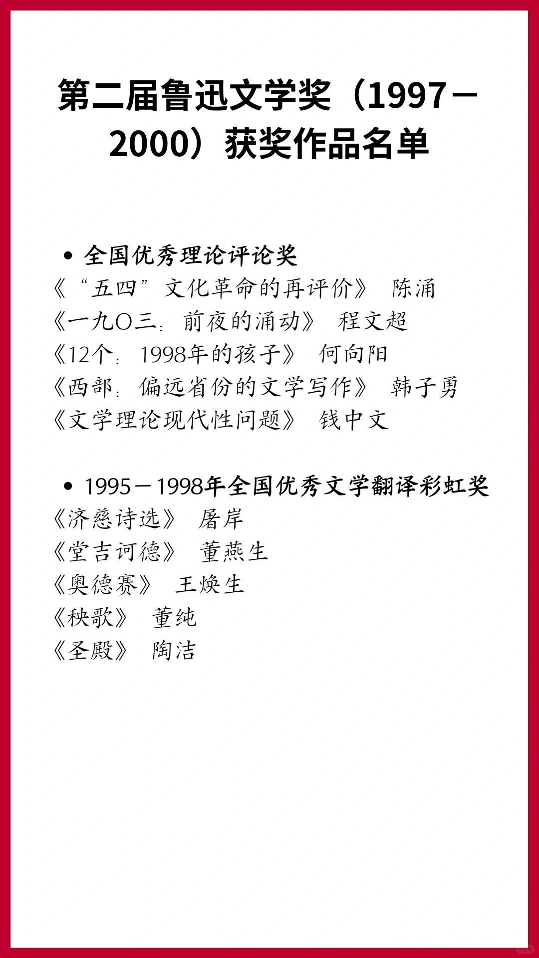 20部+‼️一定要收藏的中国现代文学巅峰作品