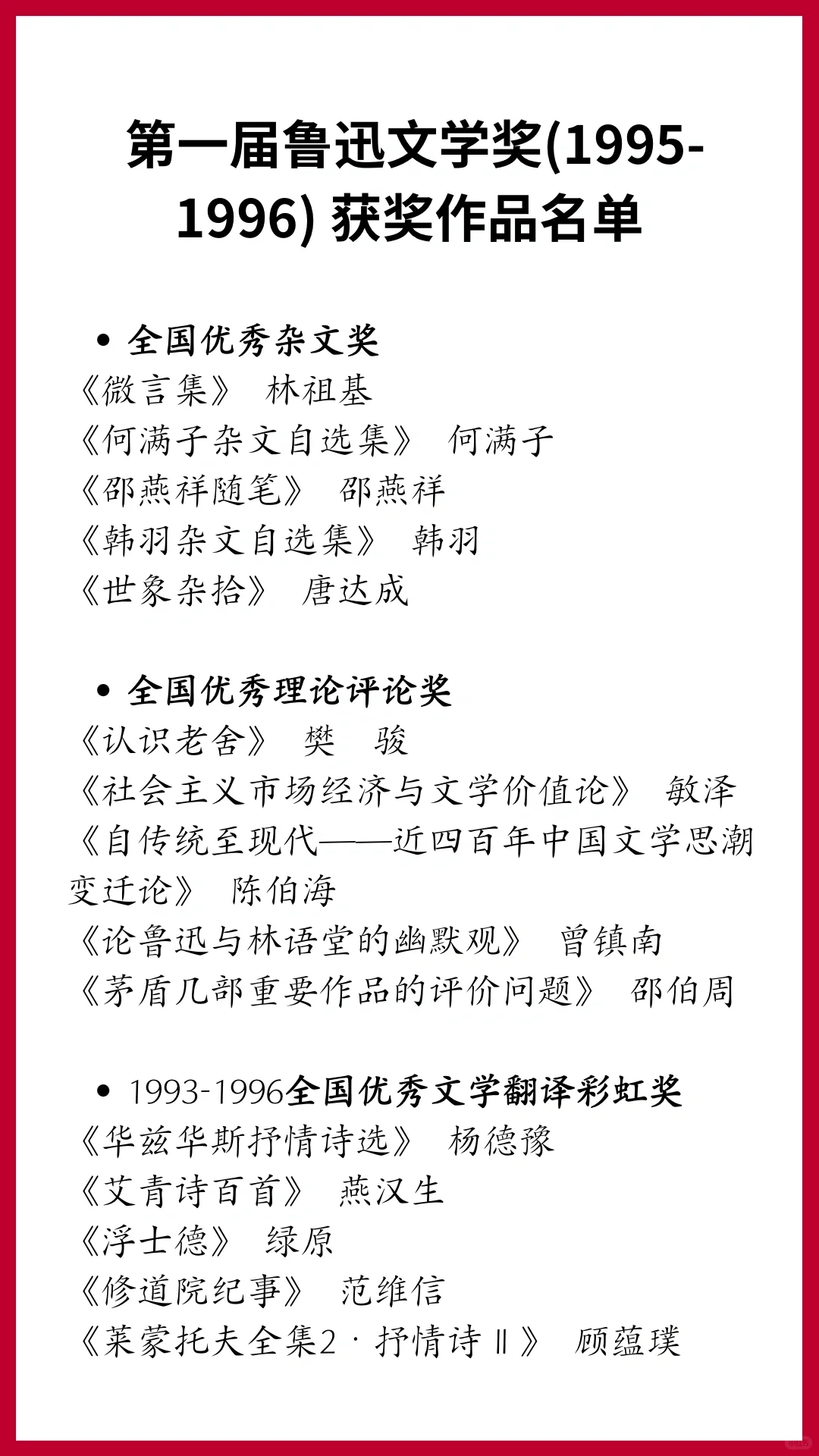 20部+‼️一定要收藏的中国现代文学巅峰作品