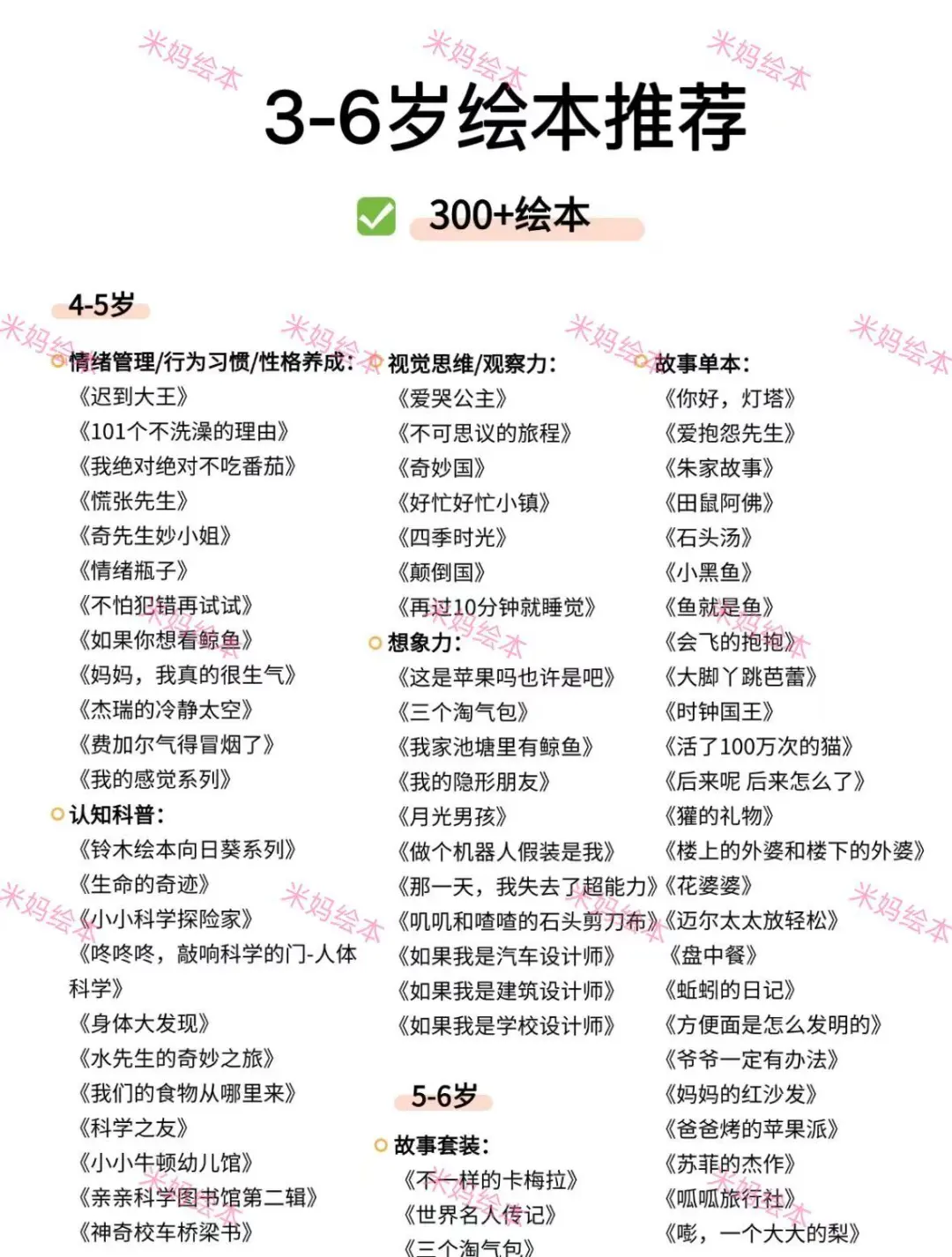 适合幼儿园小朋友的书单，请妈妈们收藏～