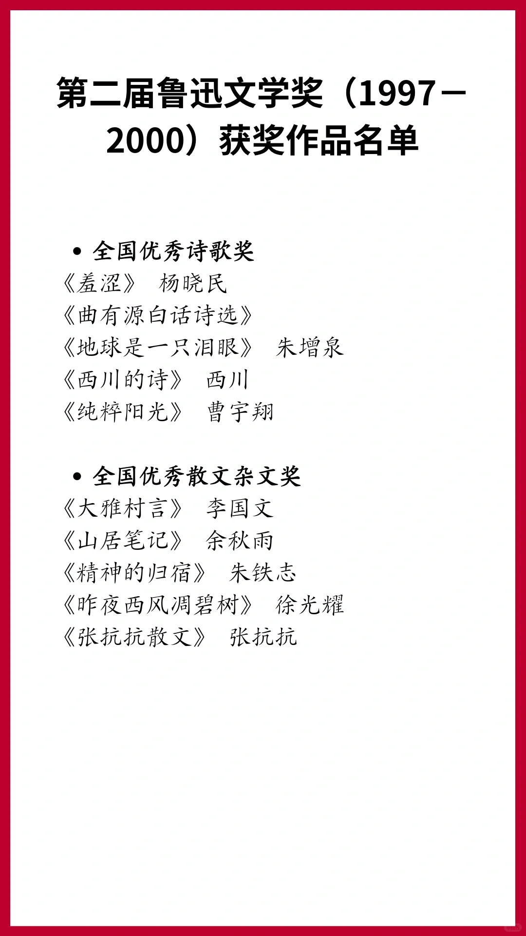 20部+‼️一定要收藏的中国现代文学巅峰作品