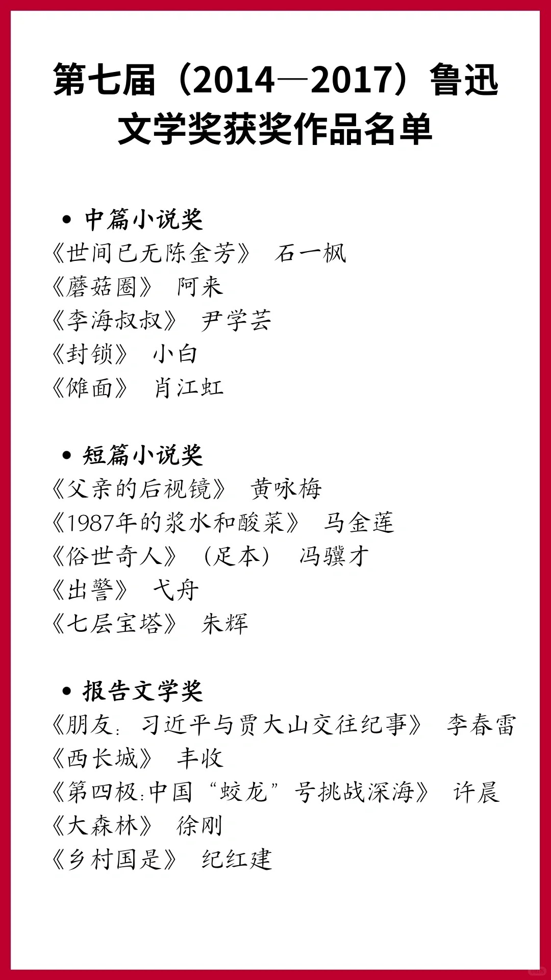 20部+‼️一定要收藏的中国现代文学巅峰作品