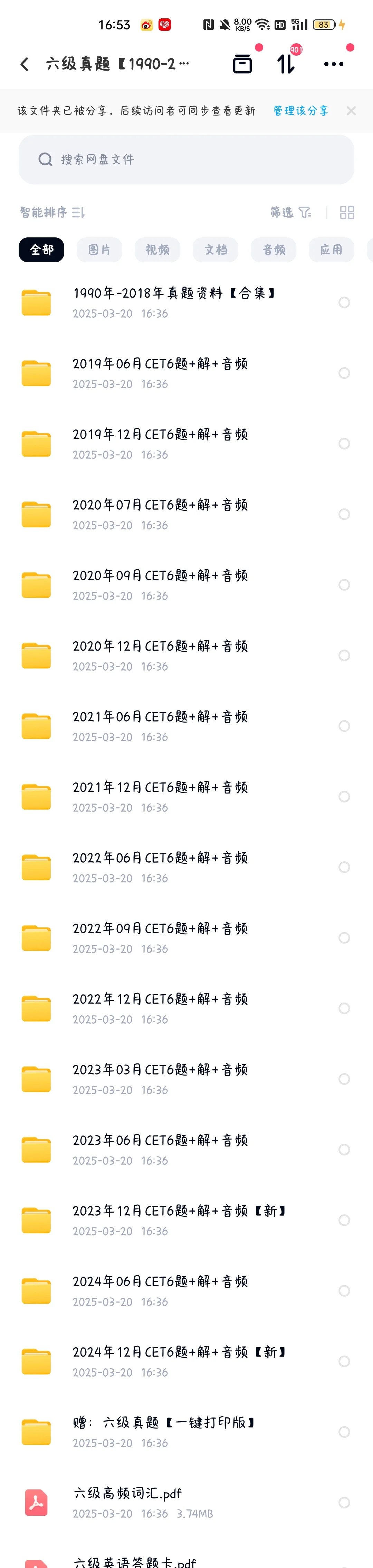 六级英语历年真题，高频词汇整理出来了