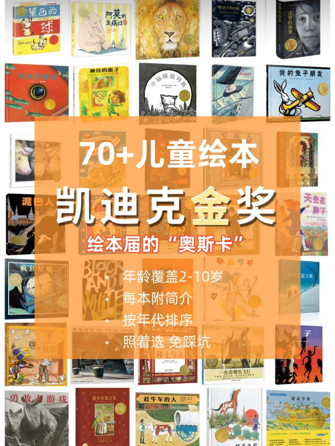 育儿干货｜凯迪克金奖绘本书单！完整表格！