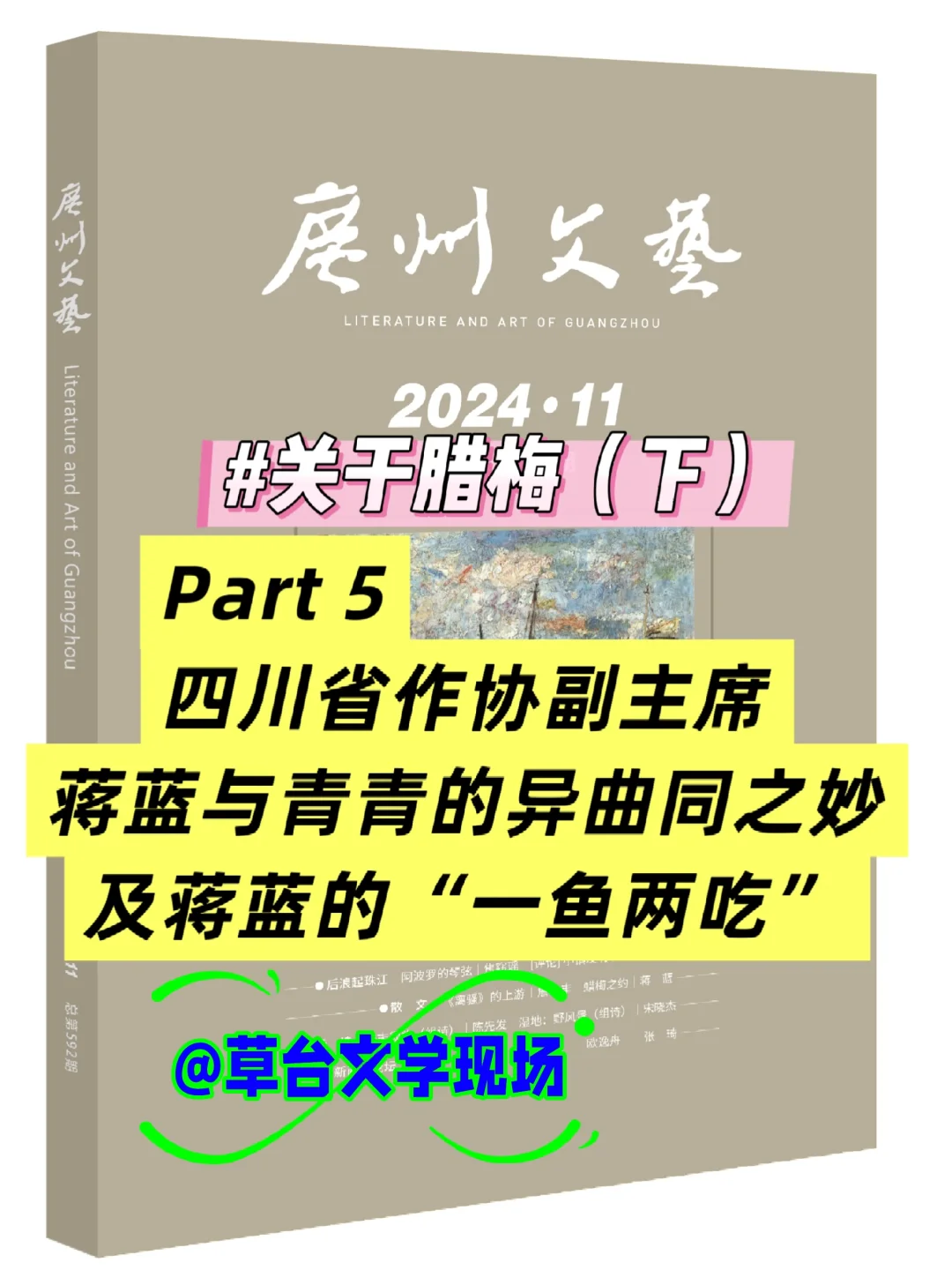 蒋蓝与青青的异曲同工之妙及其“一鱼两吃”