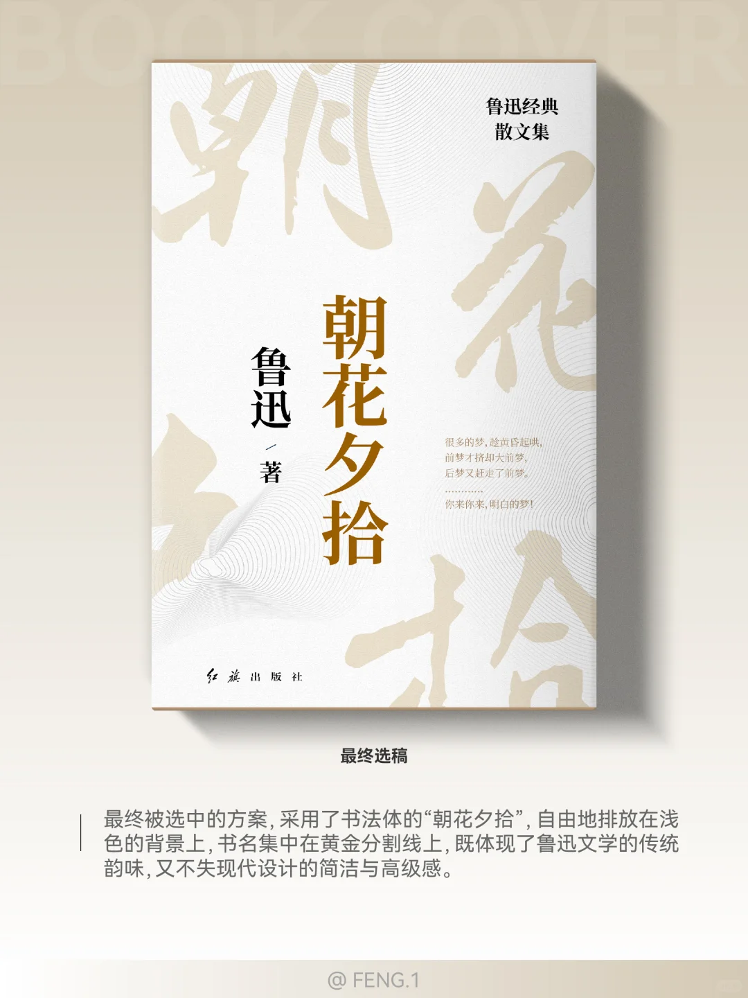 鲁迅散文集 经典文学书籍封面 再设计