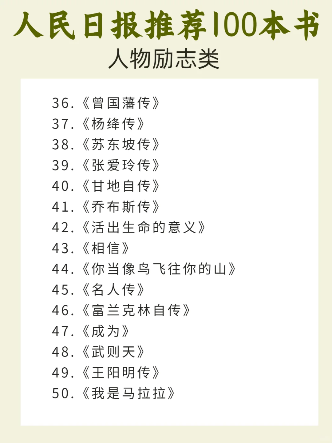 人民日报推荐，100本高质量书单｜拯救书荒