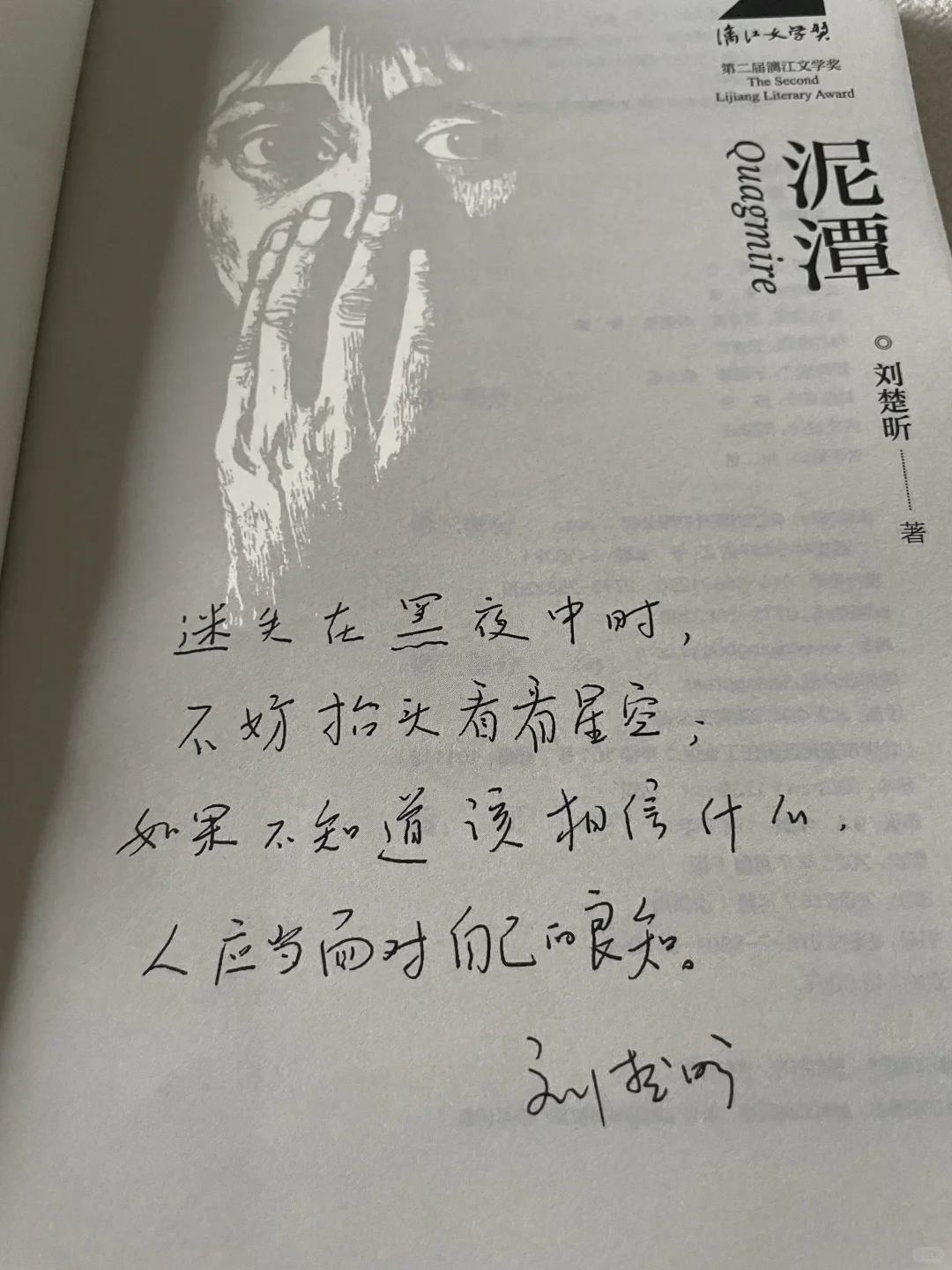 今天收到了刘楚昕的《泥潭》
