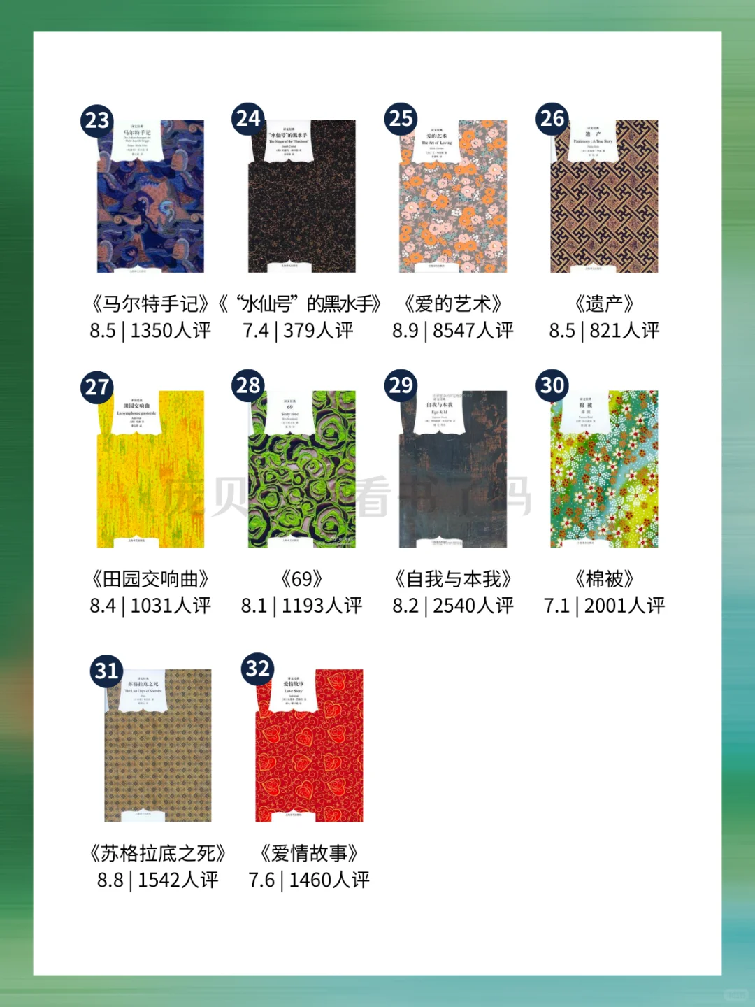 （全）📚200本上译“窗帘布”书单➕评分🌿