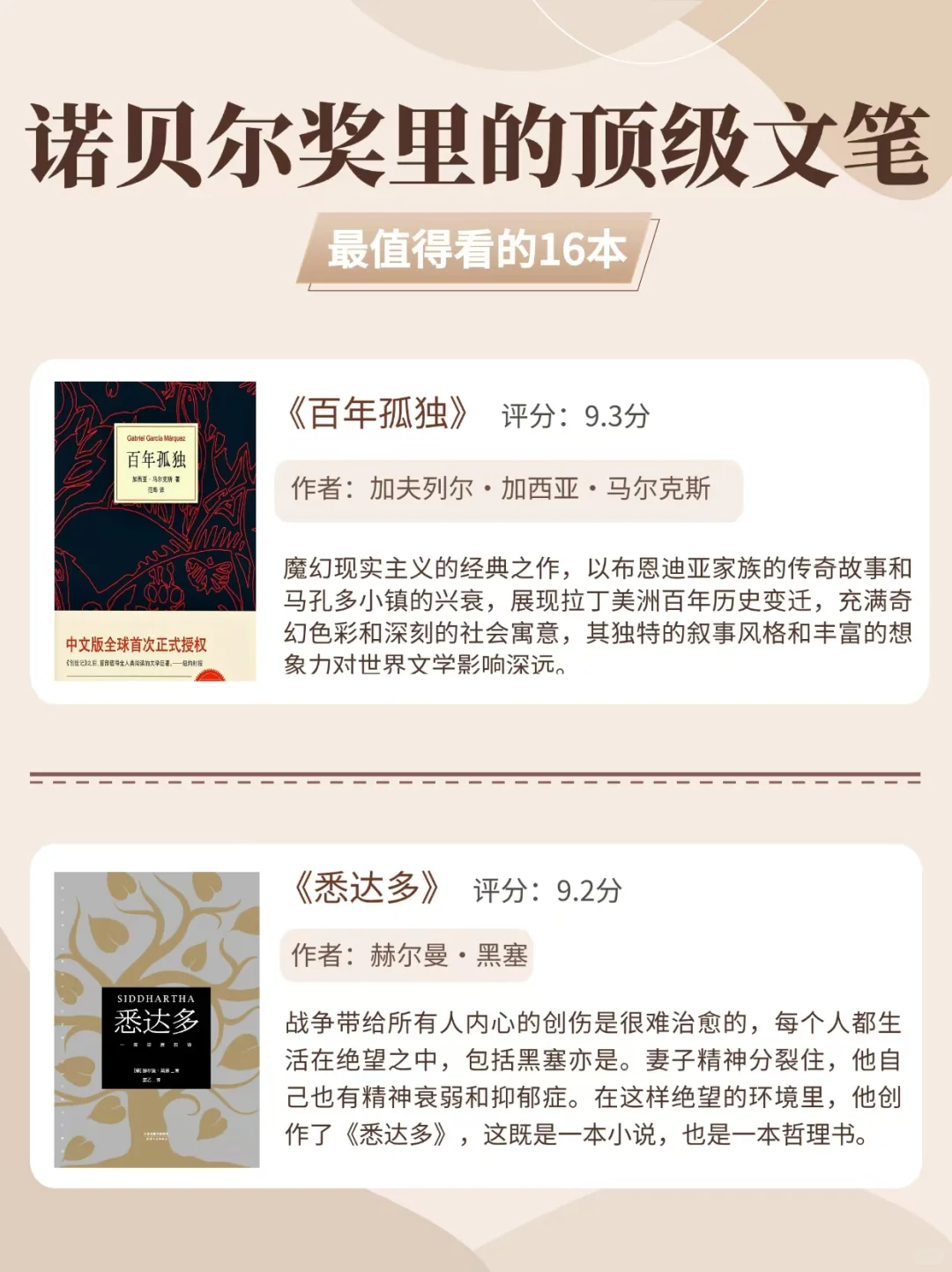 诺贝尔顶级文笔，最值得看的16本经典！