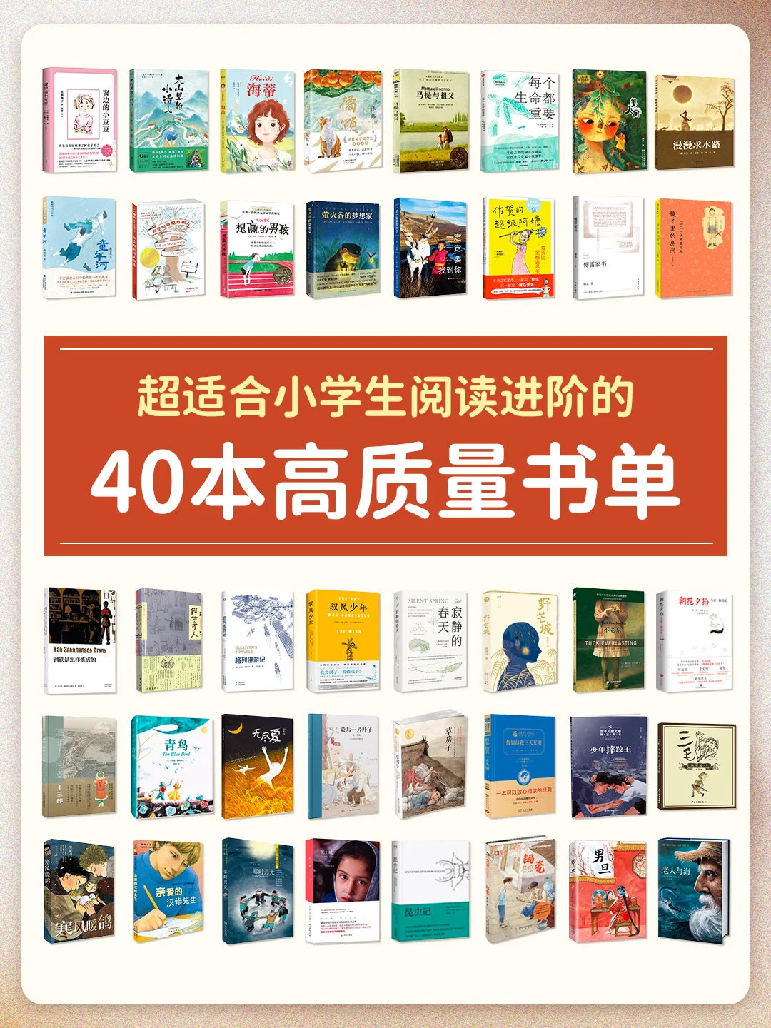 超全书单｜学霸牛娃都在看的40本名著✅