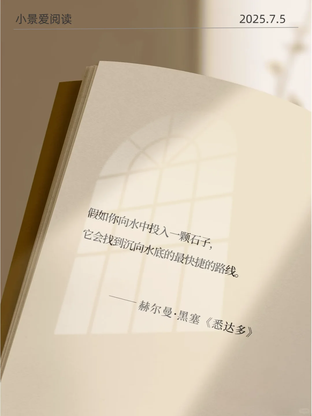 《悉达多》直击内心|对我的影响太大了