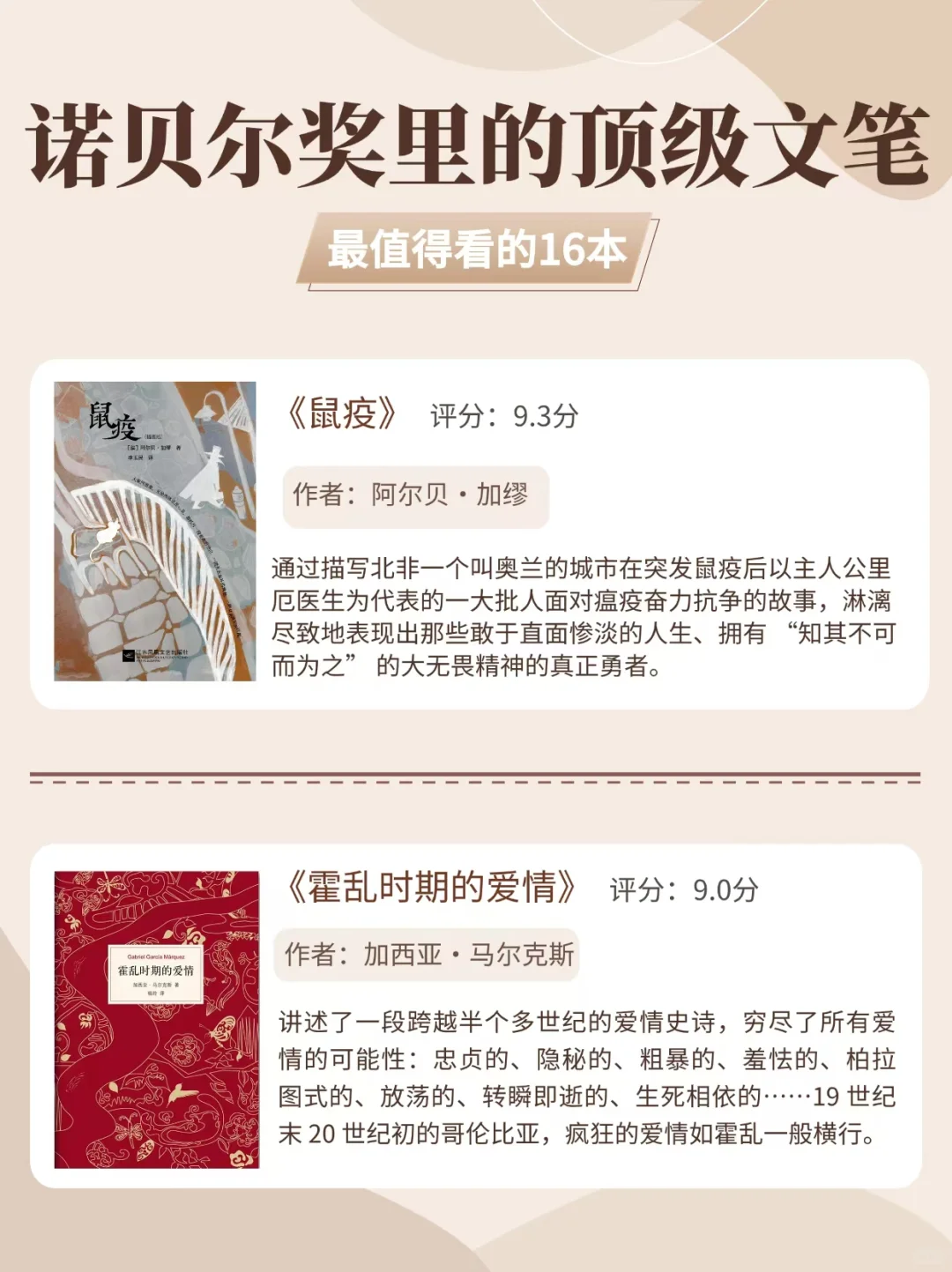 诺贝尔顶级文笔，最值得看的16本经典！