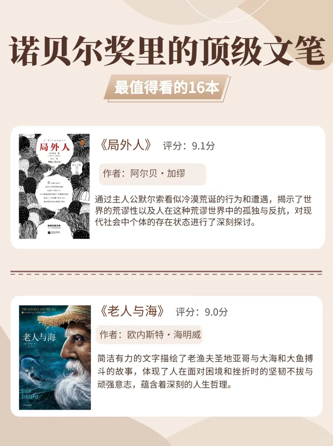 诺贝尔顶级文笔，最值得看的16本经典！