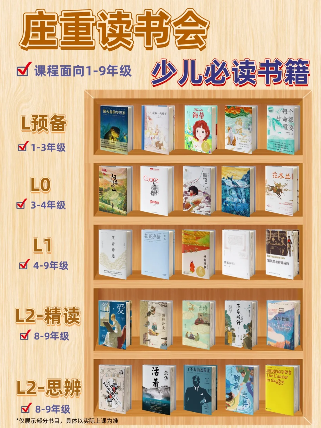 庄重读书会‼少儿必读书单来啦~