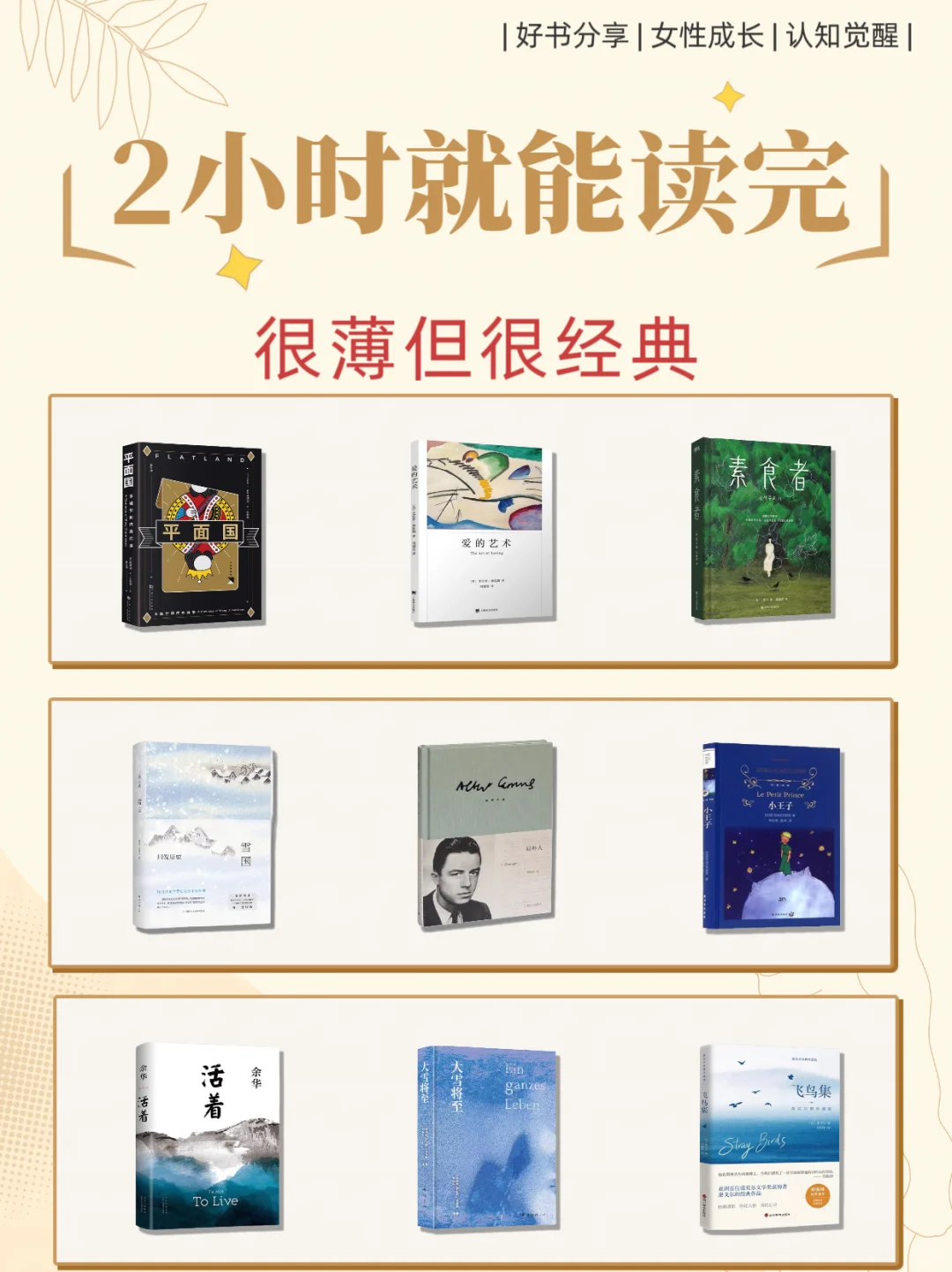 🚄2小时高铁就能读完，很薄但很经典的9本书