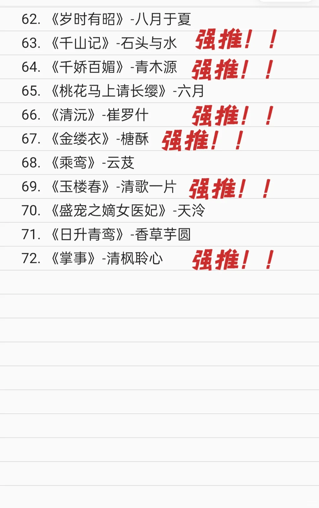 72篇‖高智商清醒大女主爽文古言推荐！！！