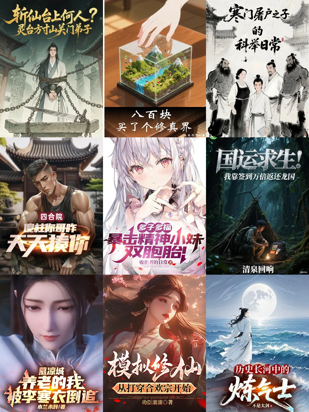 8月 第34周，番茄男频，新书榜分析