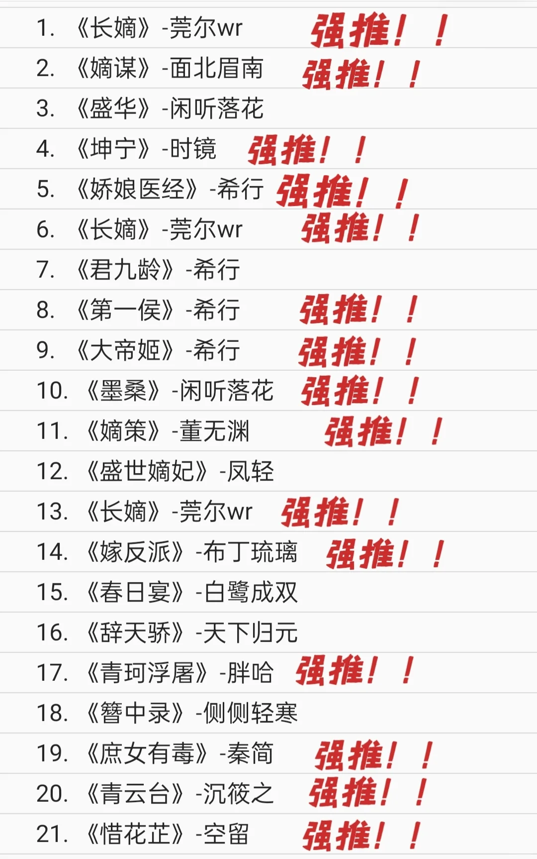 72篇‖高智商清醒大女主爽文古言推荐！！！