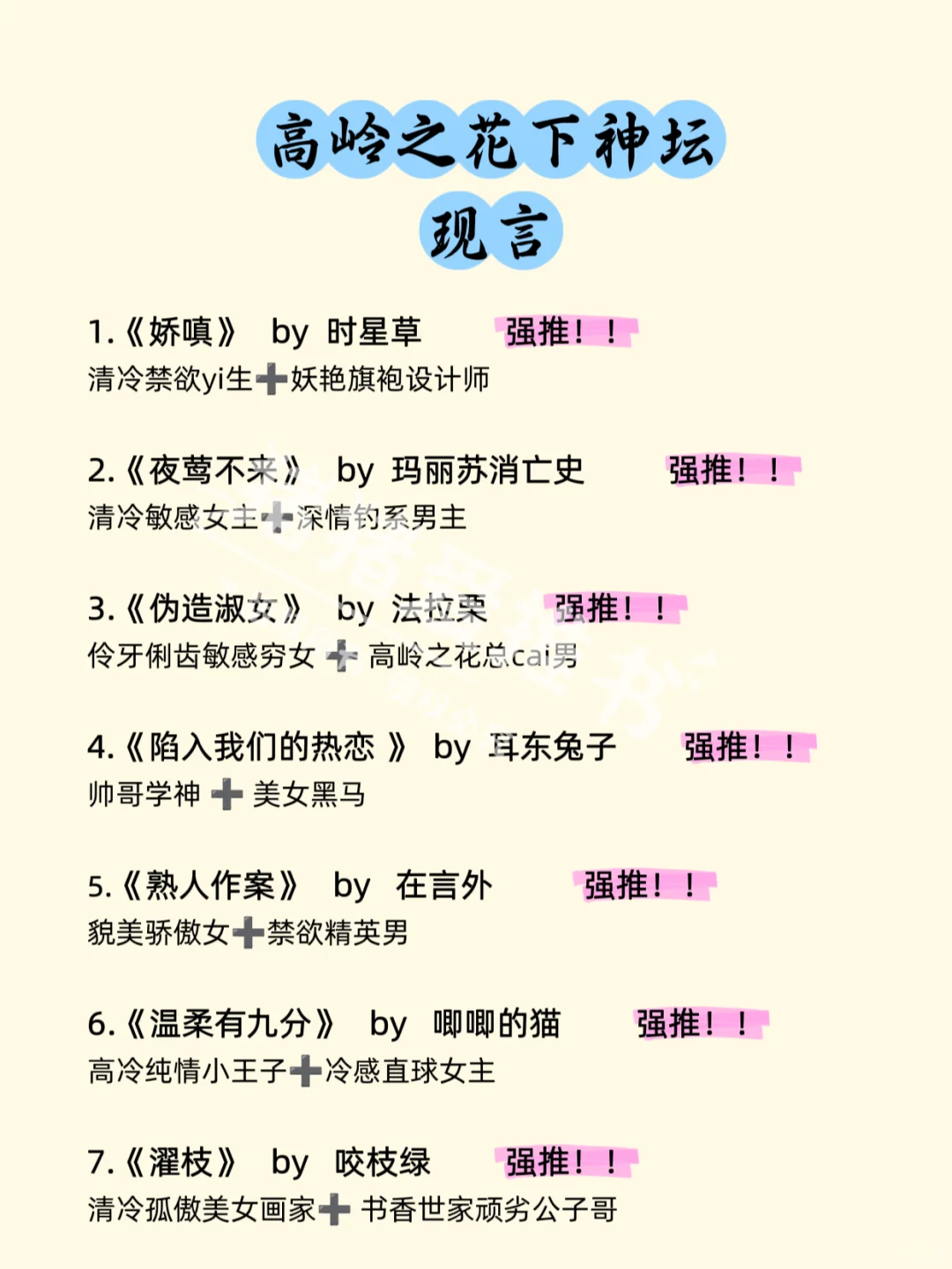 高岭之花下神坛（现言）来了来了~