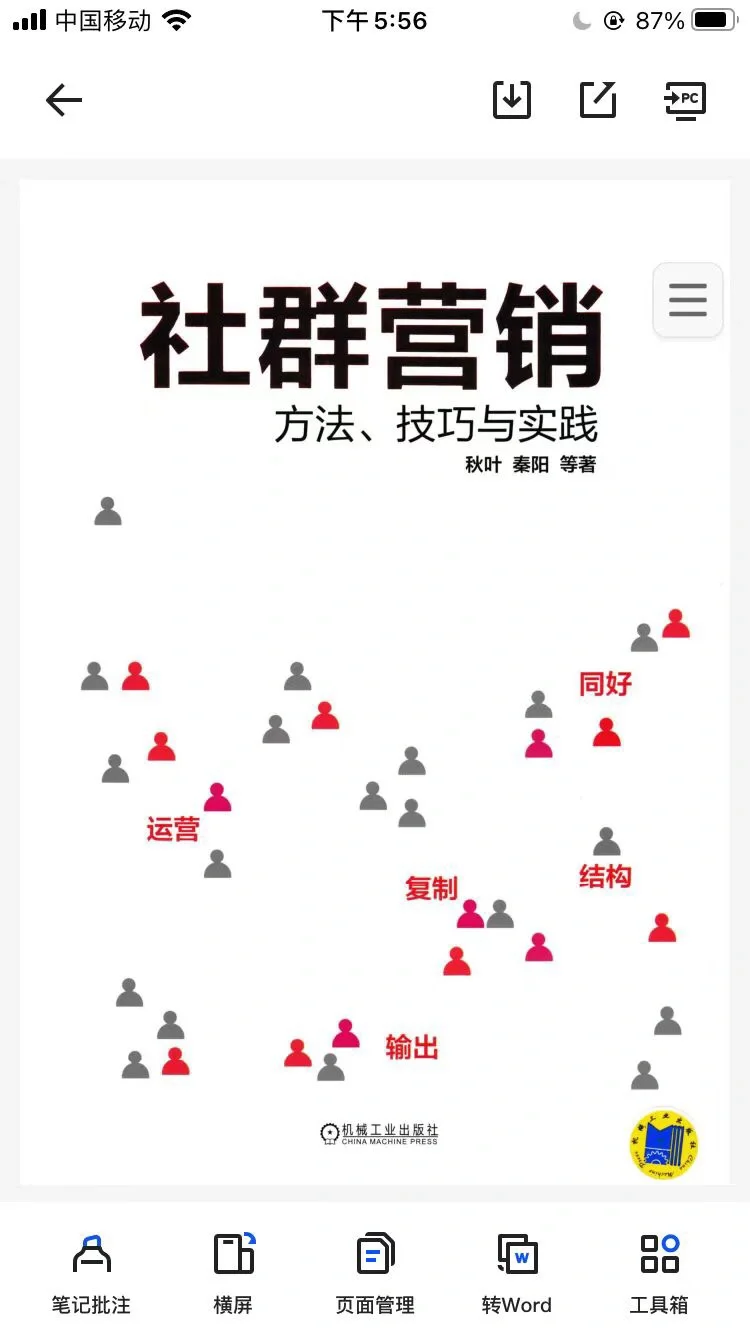 推荐电子书《社群营销：方法、技巧与实践》