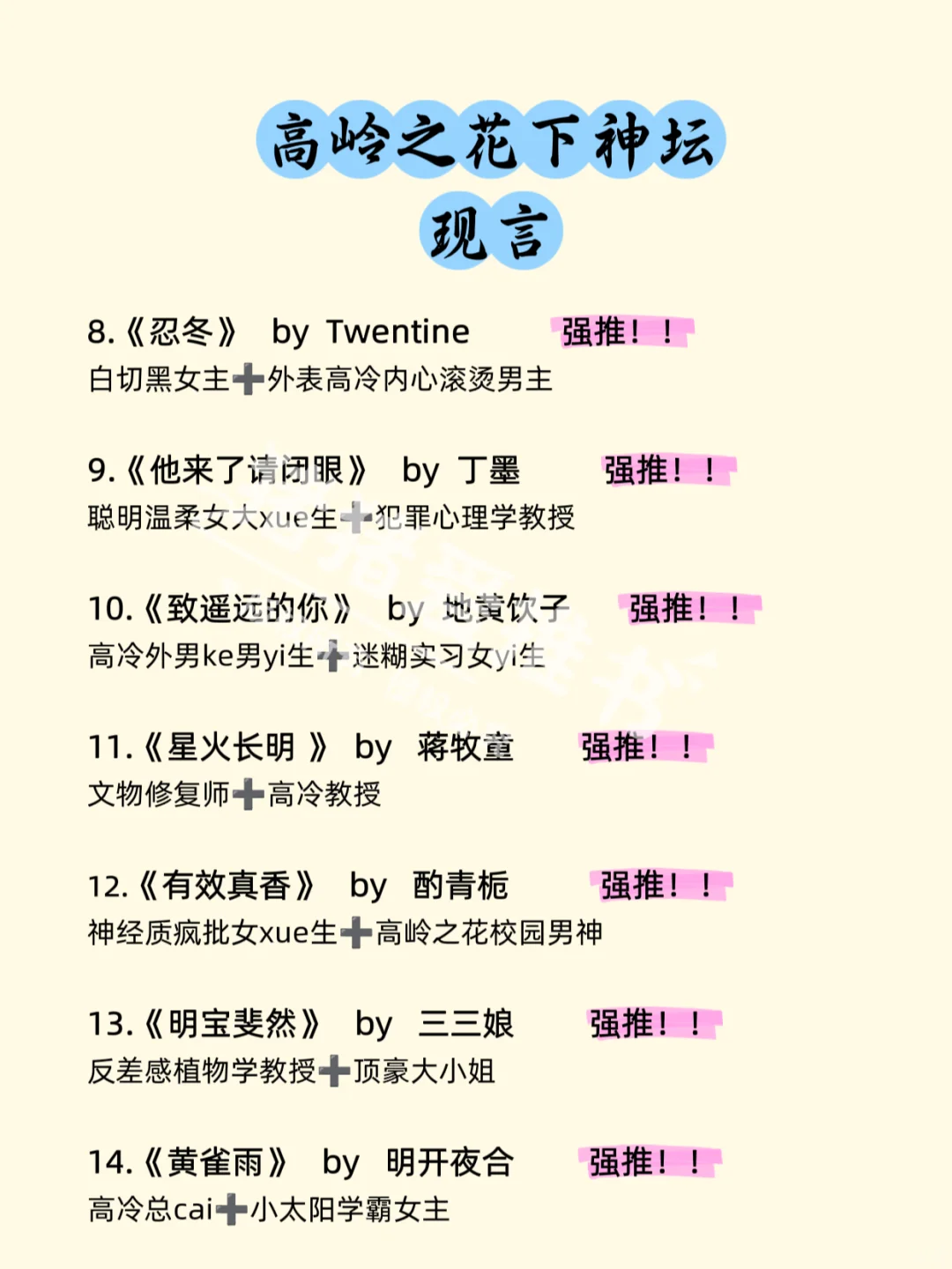 高岭之花下神坛（现言）来了来了~