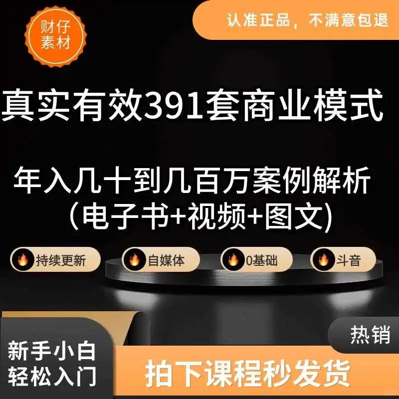 391套商业模式案例解析（电子书+视频+