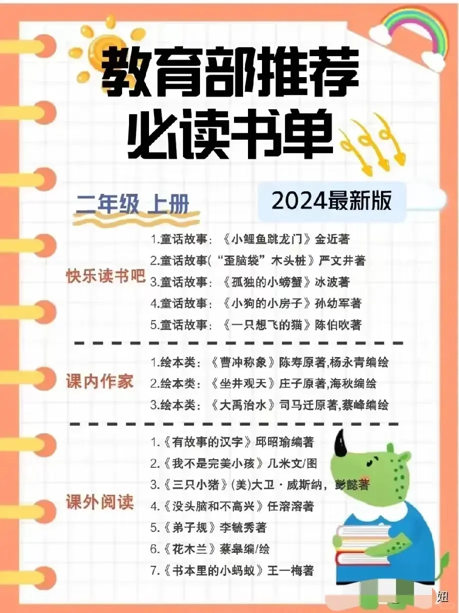 教育部推荐中小学必读书目