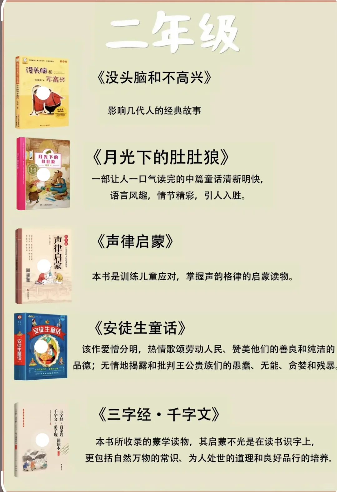 人民日报推荐1-6年级必读书籍