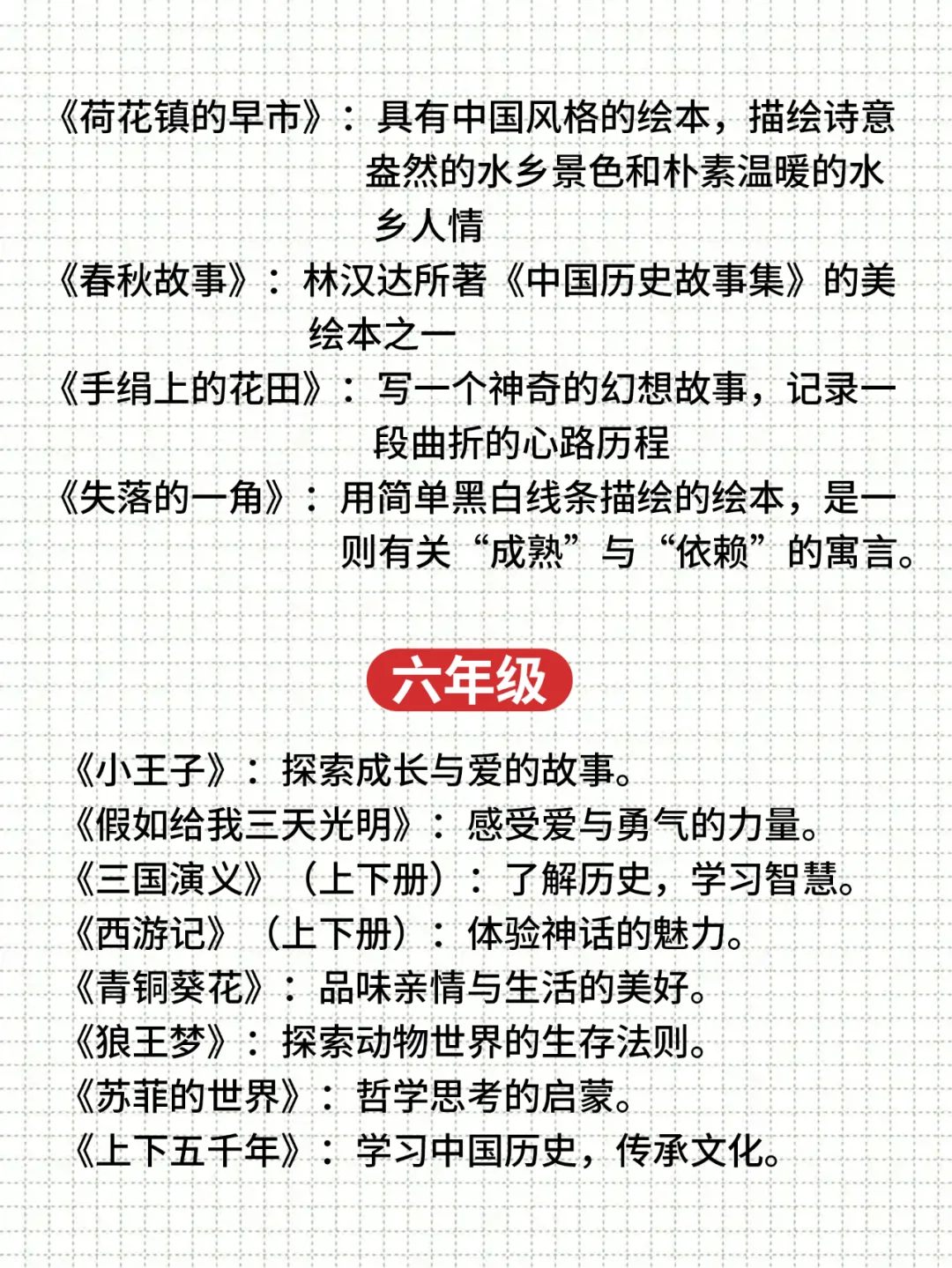 小学生寒假必读书单