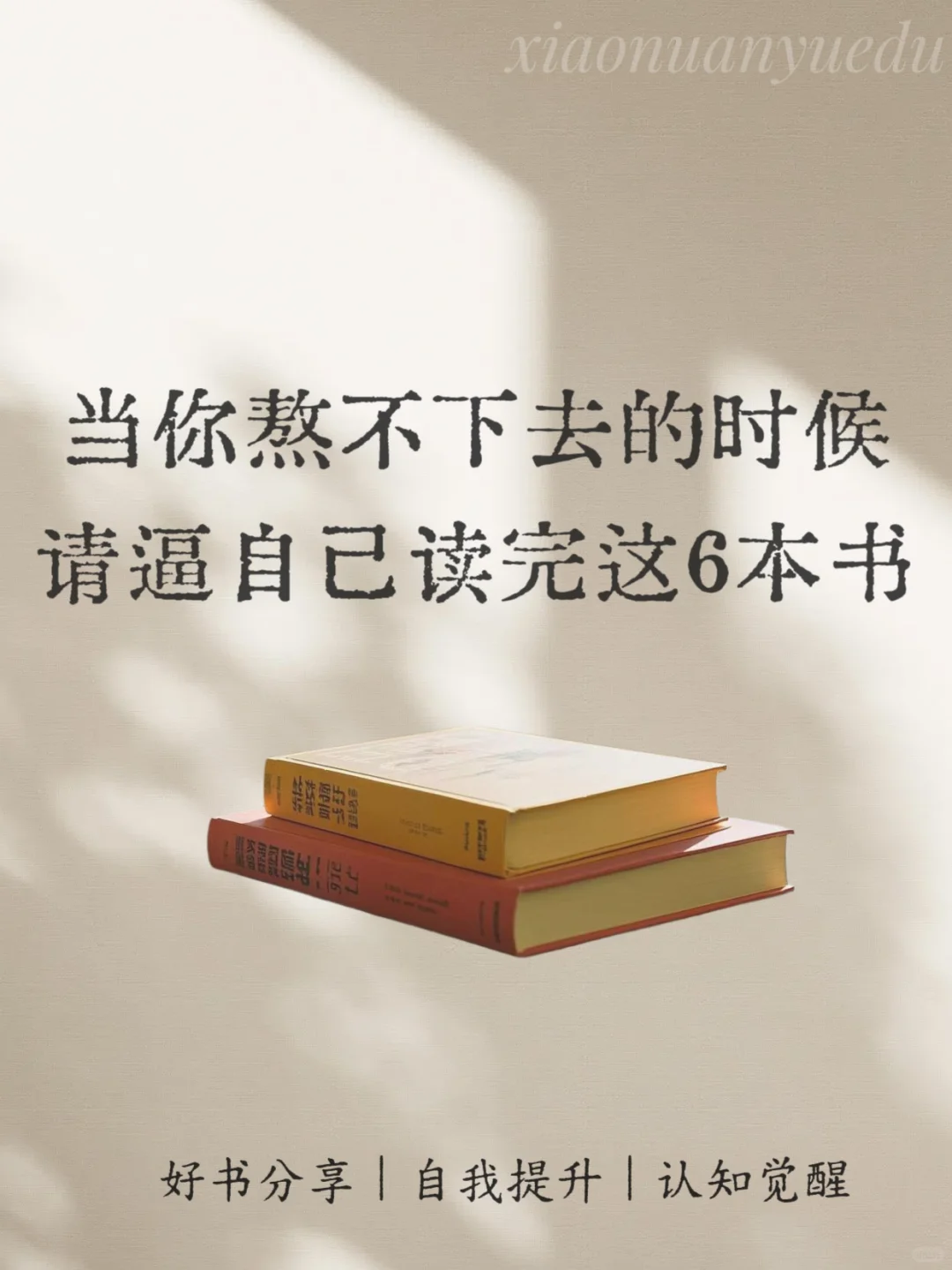 当你熬不下去的时候，请逼自己读完这6本书