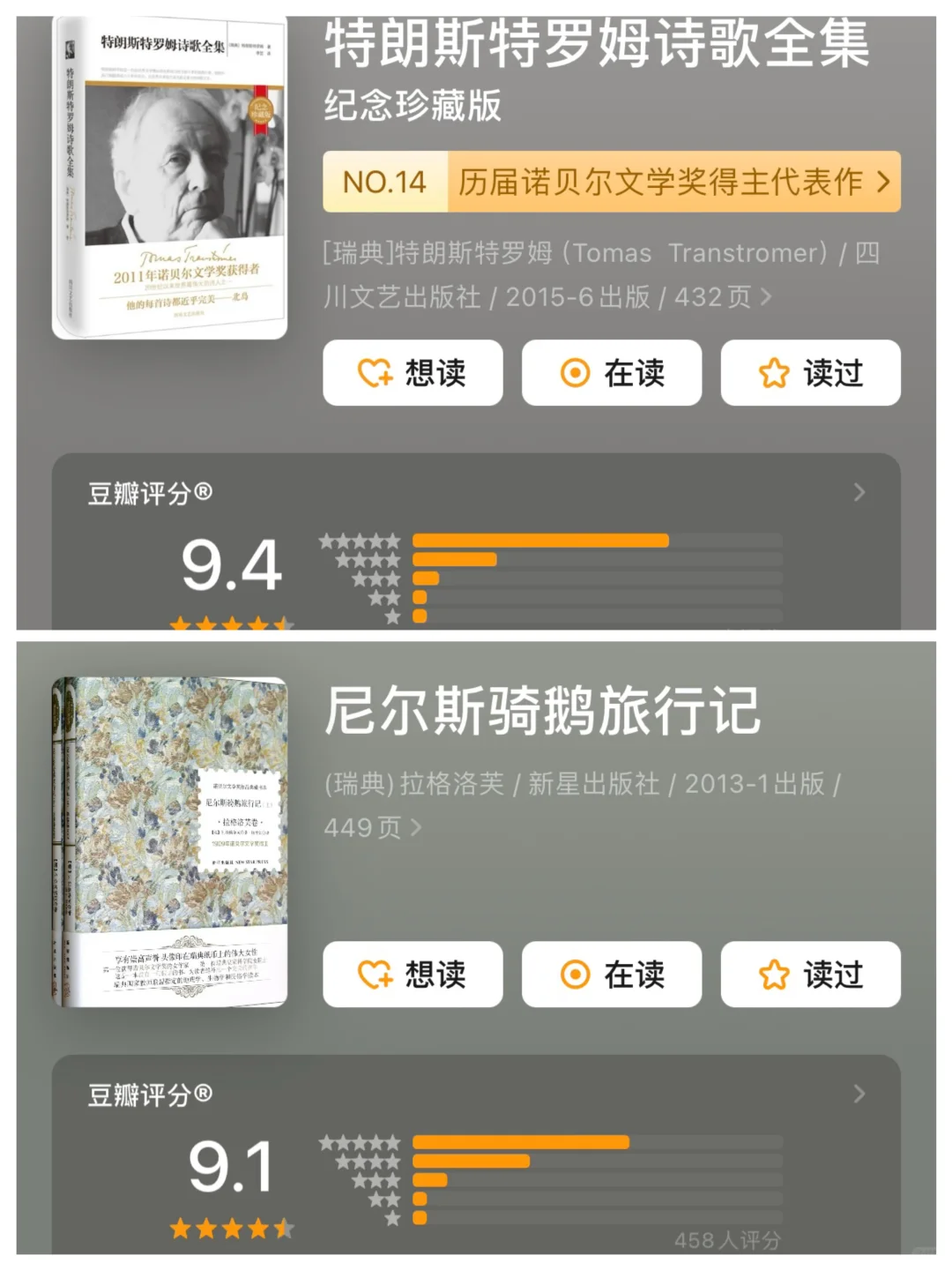 诺贝尔文学奖9.0高分作品，你都读过几本？