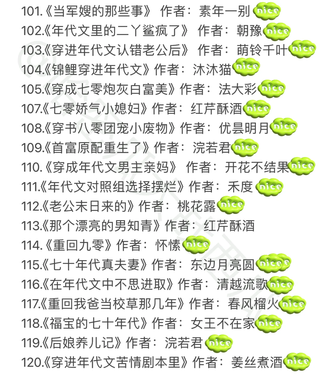 ‼️‼️60本值得n刷的高质量年代文 （第二弹）