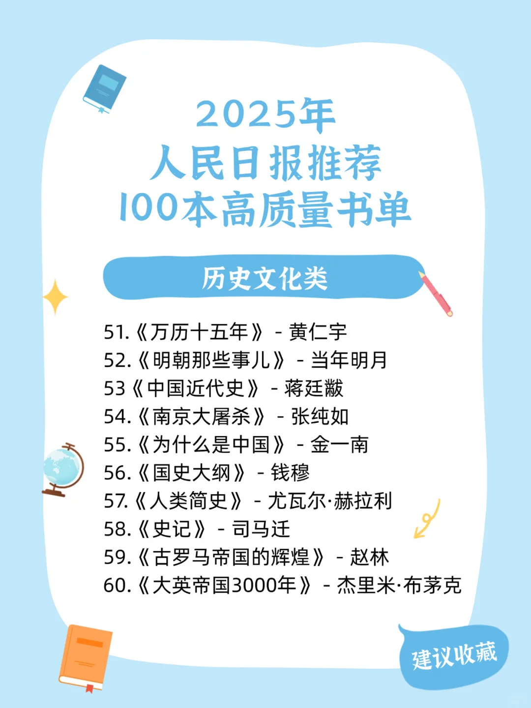 2025年人民日报推荐高质量好书，码住慢慢读
