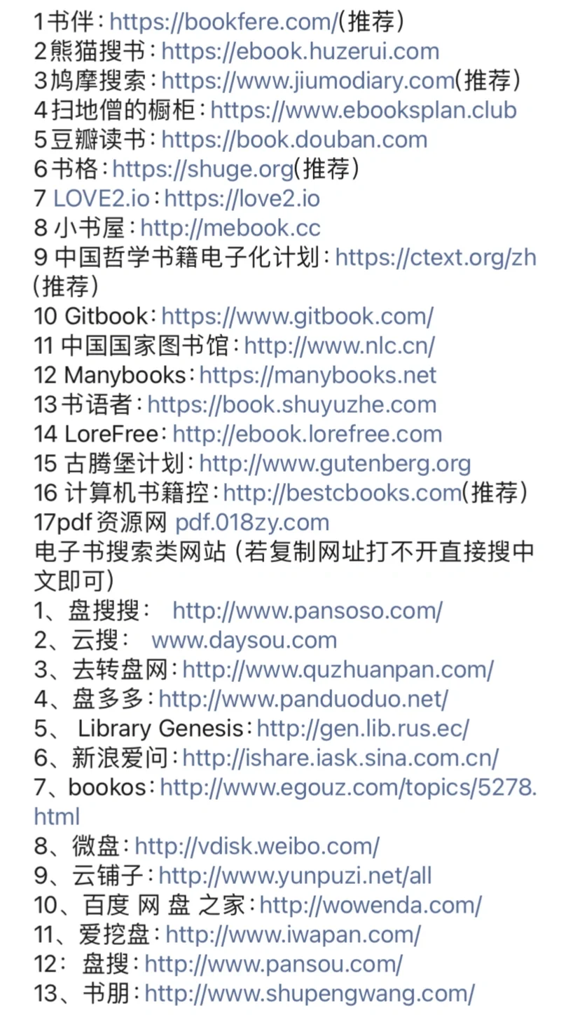 看书的朋友你们要的看书找书网站我都保存了